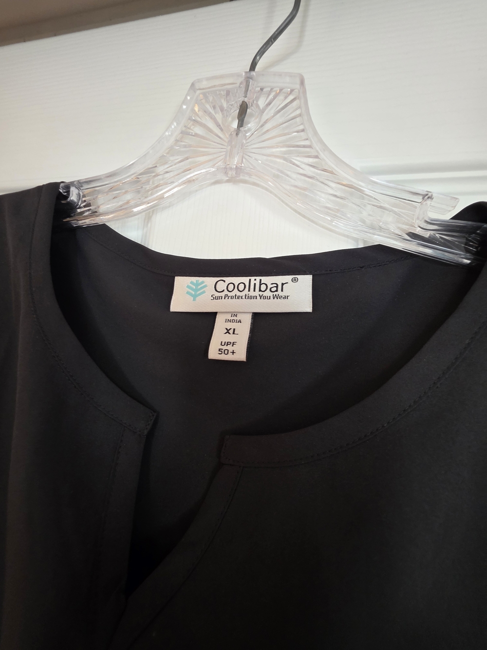 Coolibar Black Long Sleeve UPF Tunic with Notch Neck - Picture 5 of 5